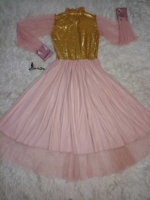 Vestido ÔNIX (rose/dourado)